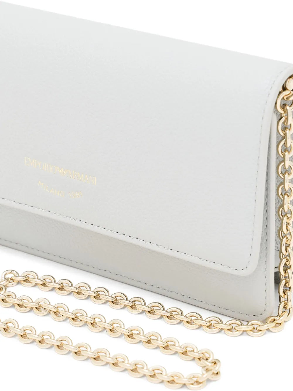 Emporio Armanichain-strap leather clutch bag