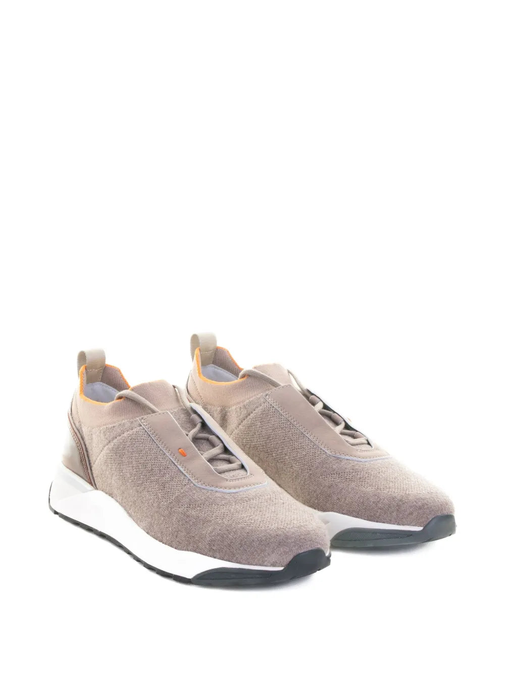 Santoni Knitted-Panel Sneakers