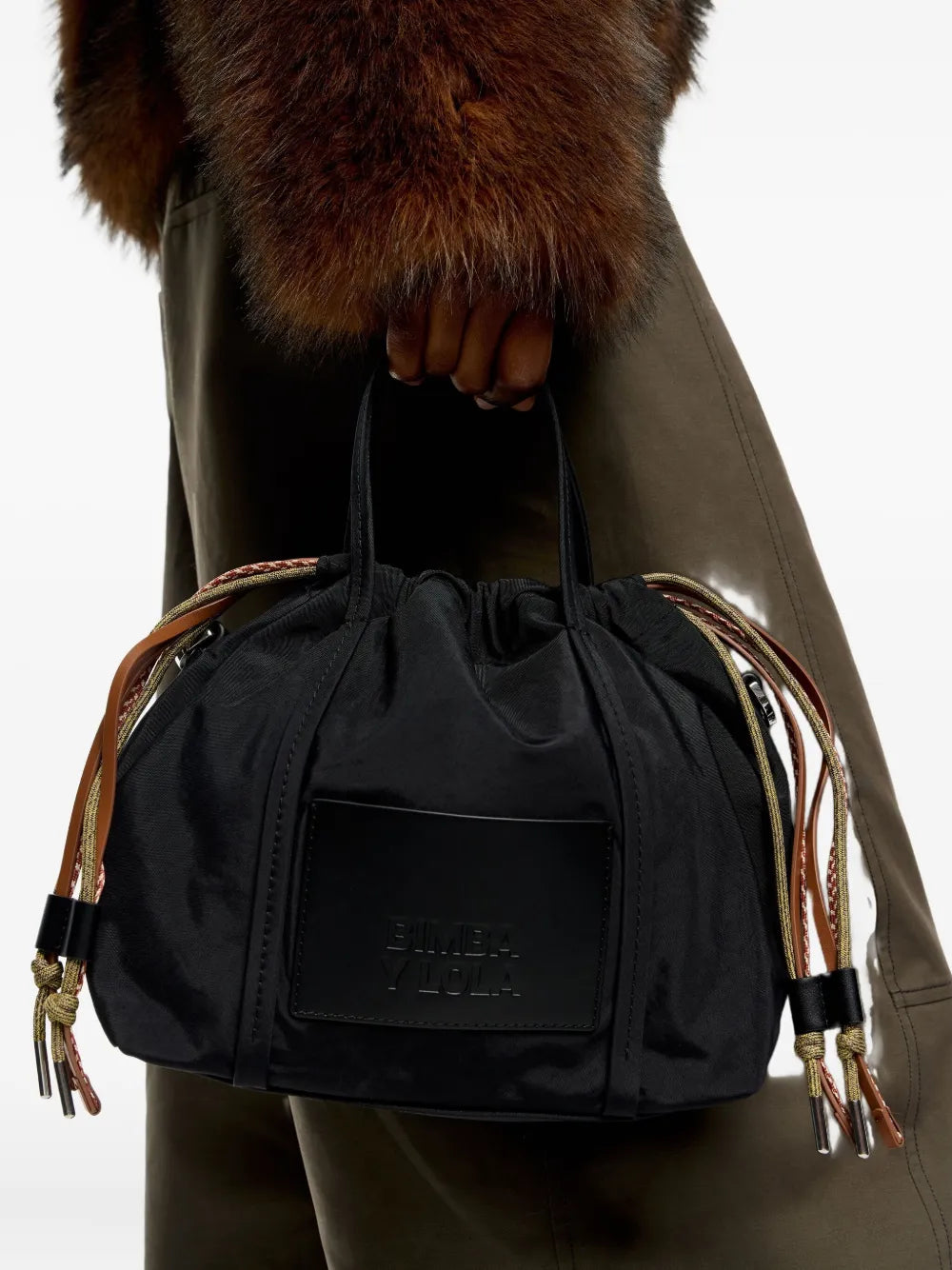 Bimba y Lolasmall logo-patch satchel bag