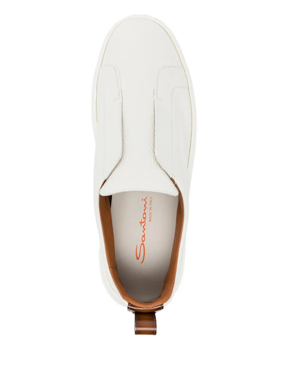 Santoni Tumbled Leather Sneakers