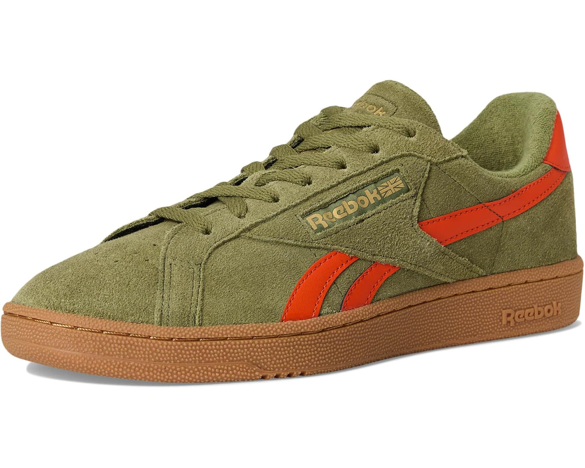Unisex Reebok Lifestyle Club C Grounds UK Deepolive/Pumporange/Gum