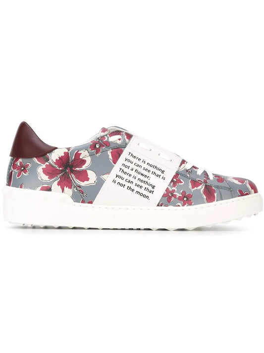 Valentino Garavani Open Floral-Print Sneakers