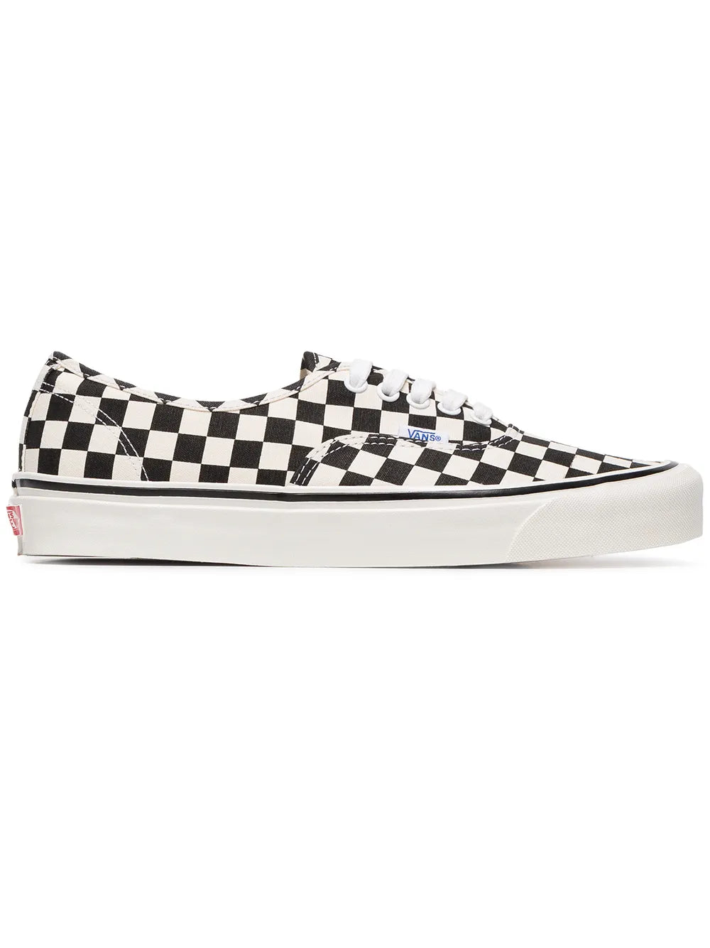 Vans Black And White Ua Classic Lace-Up Dx Check Cotton Sneakers