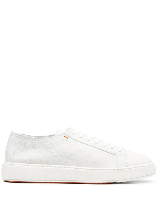 Santoni Grey Lace Up Sneakers