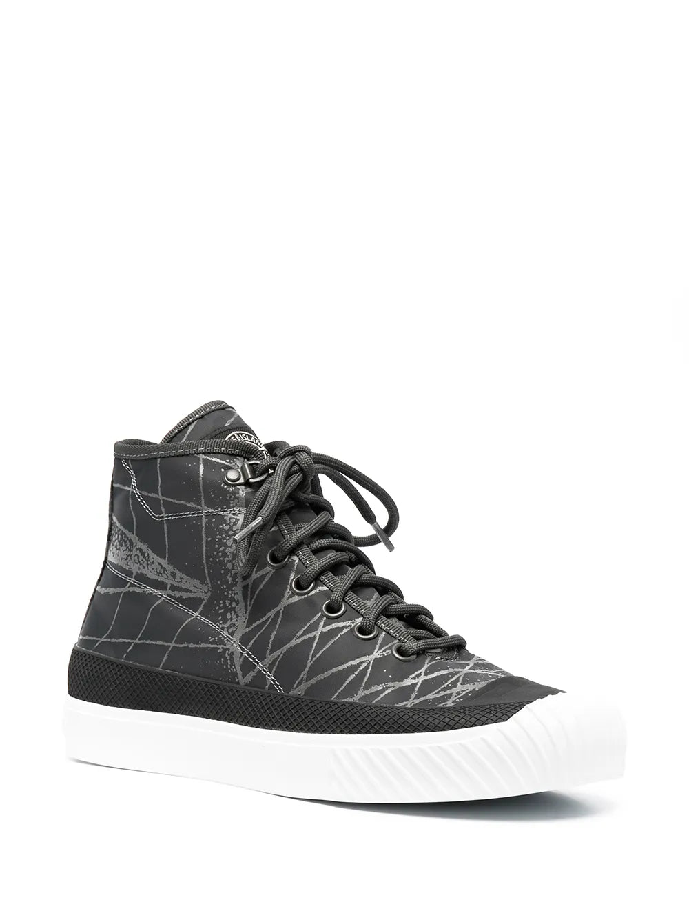 Stone Island Abstract-Print High-Top Sneakers