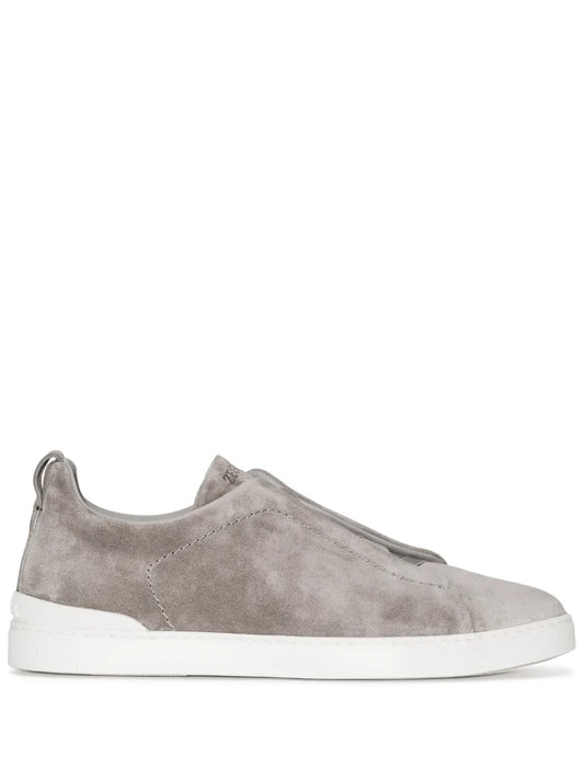 Zegna Triple Stitch Suede Sneakers