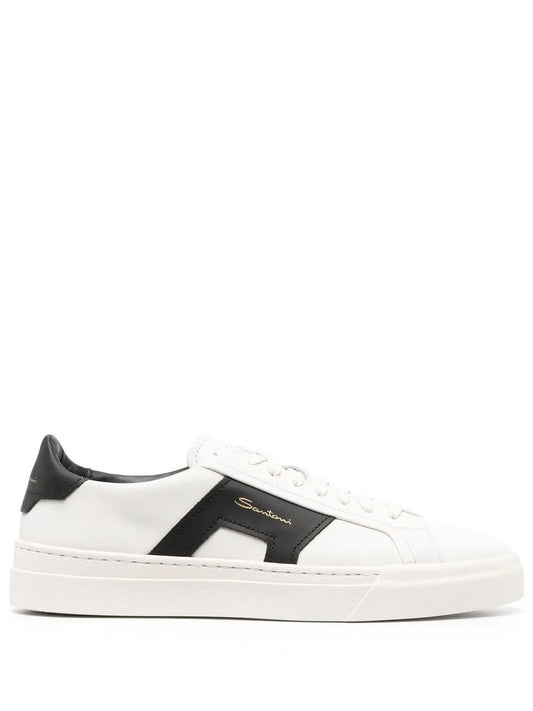 Santoni Leather Low-Top Sneakers