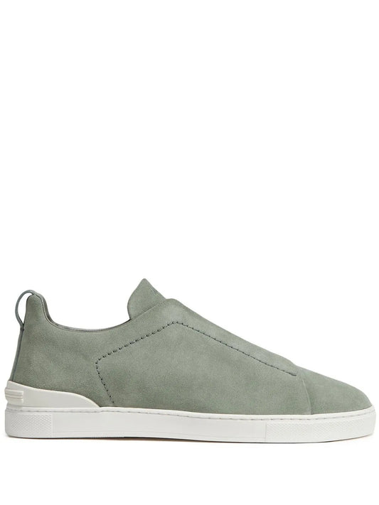 Zegna Triple Stitch Suede Sneakers