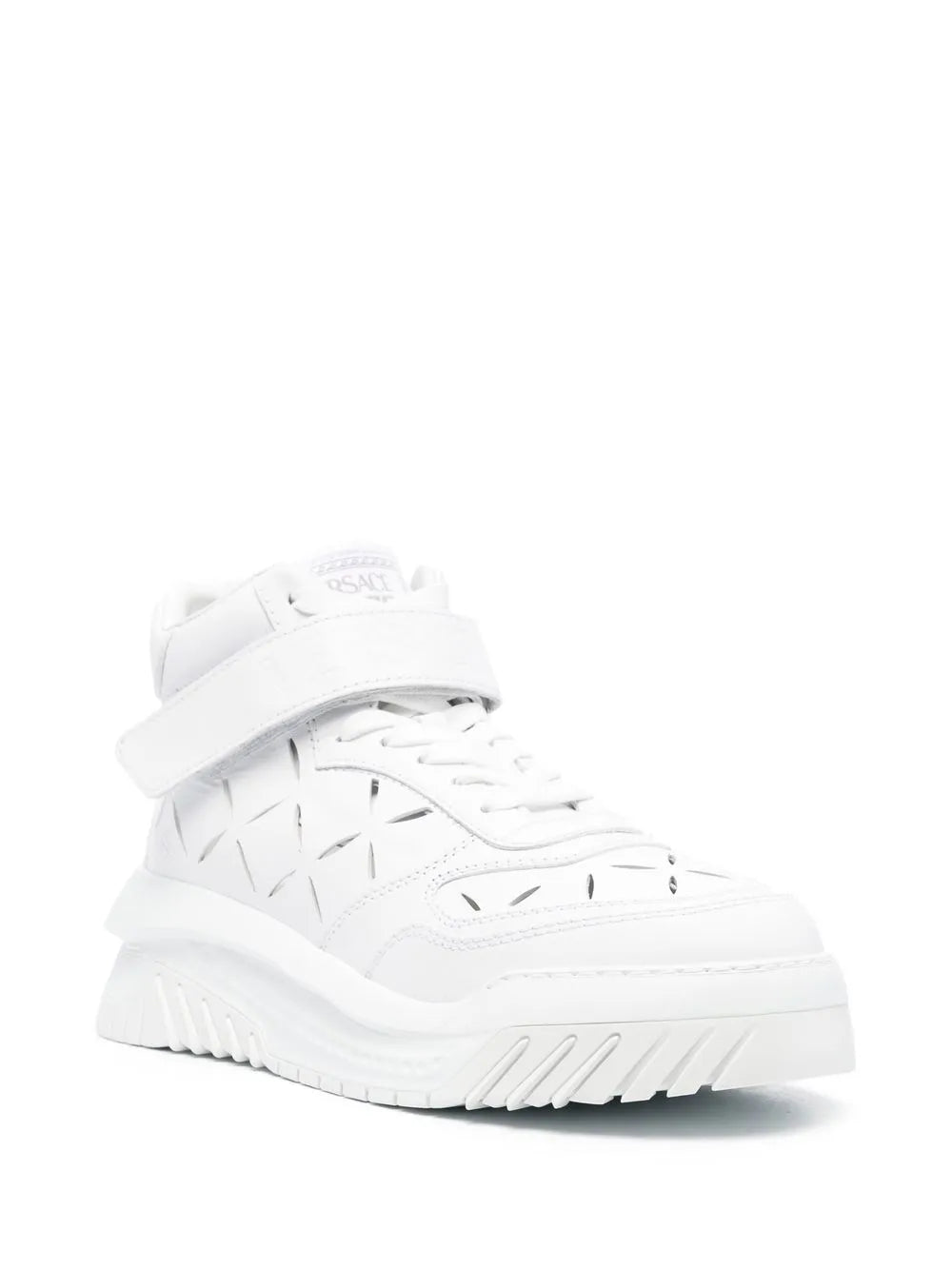 Versace High-Top Leather Sneakers