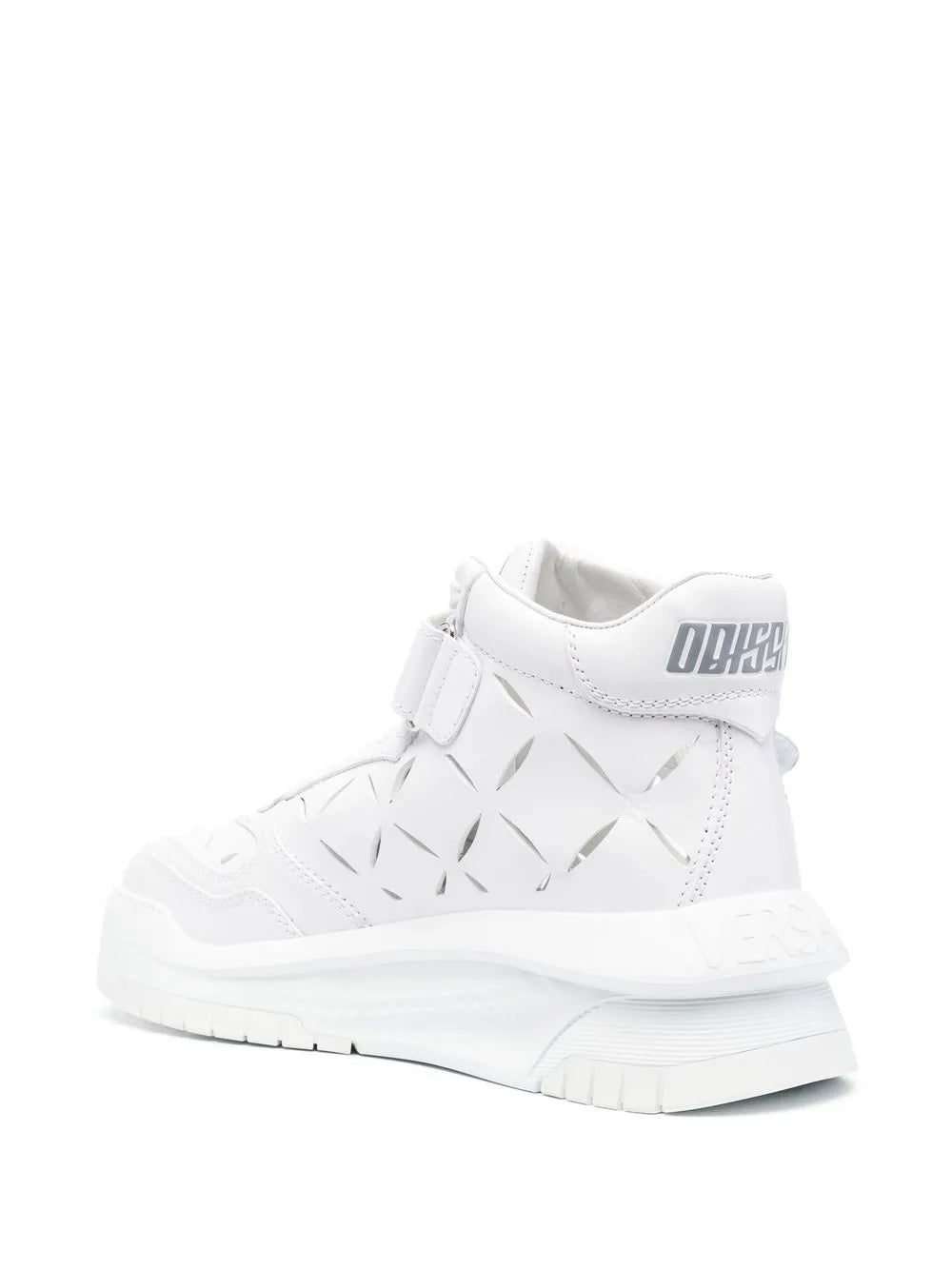 Versace High-Top Leather Sneakers