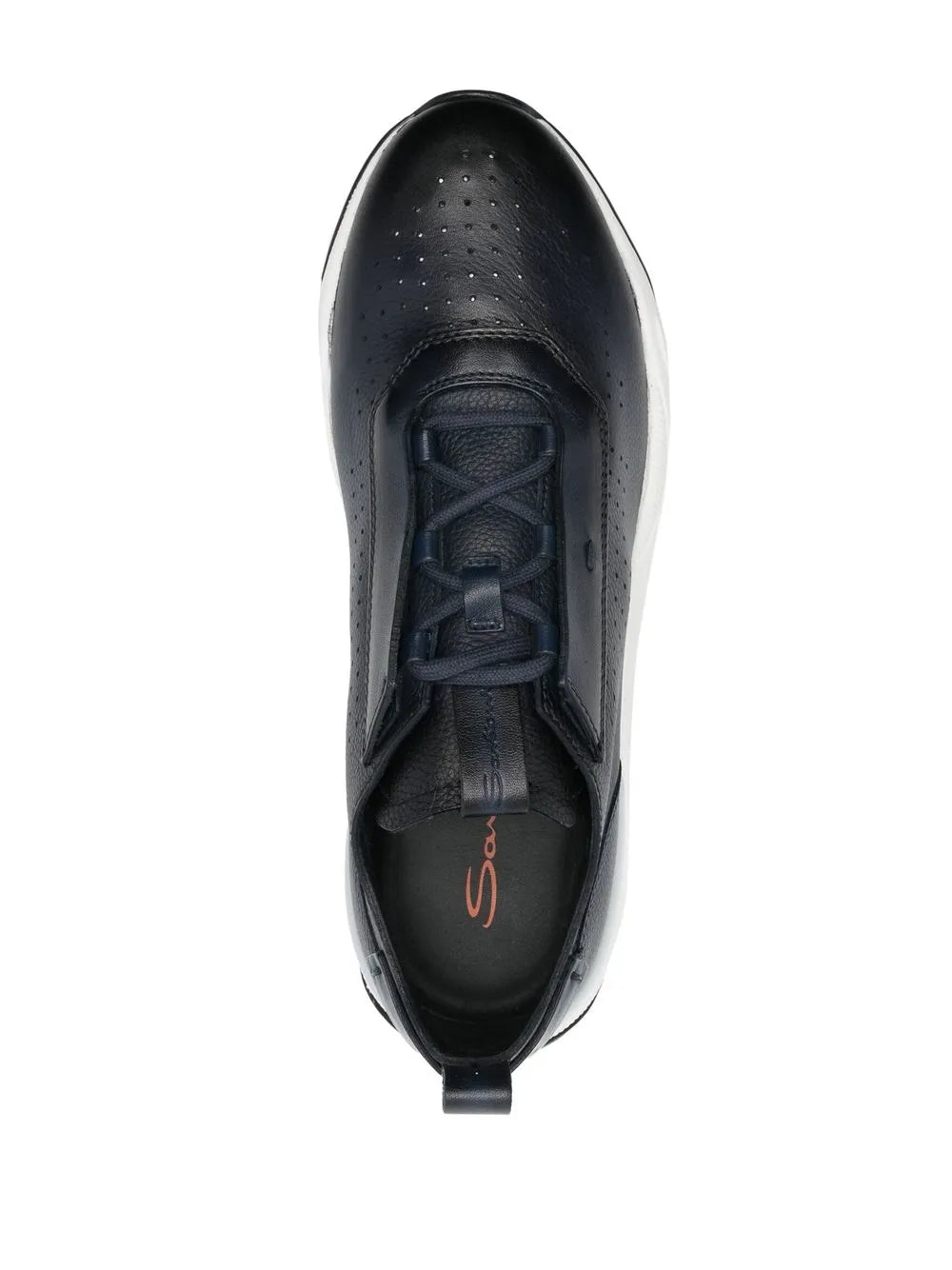 Santoni Low-Top Leather Sneakers