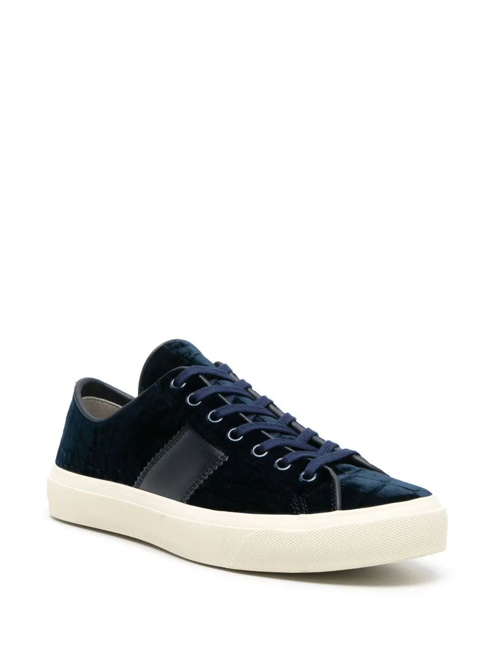 Tom Ford Cambridge Crocodile-Effect Leather Sneakers