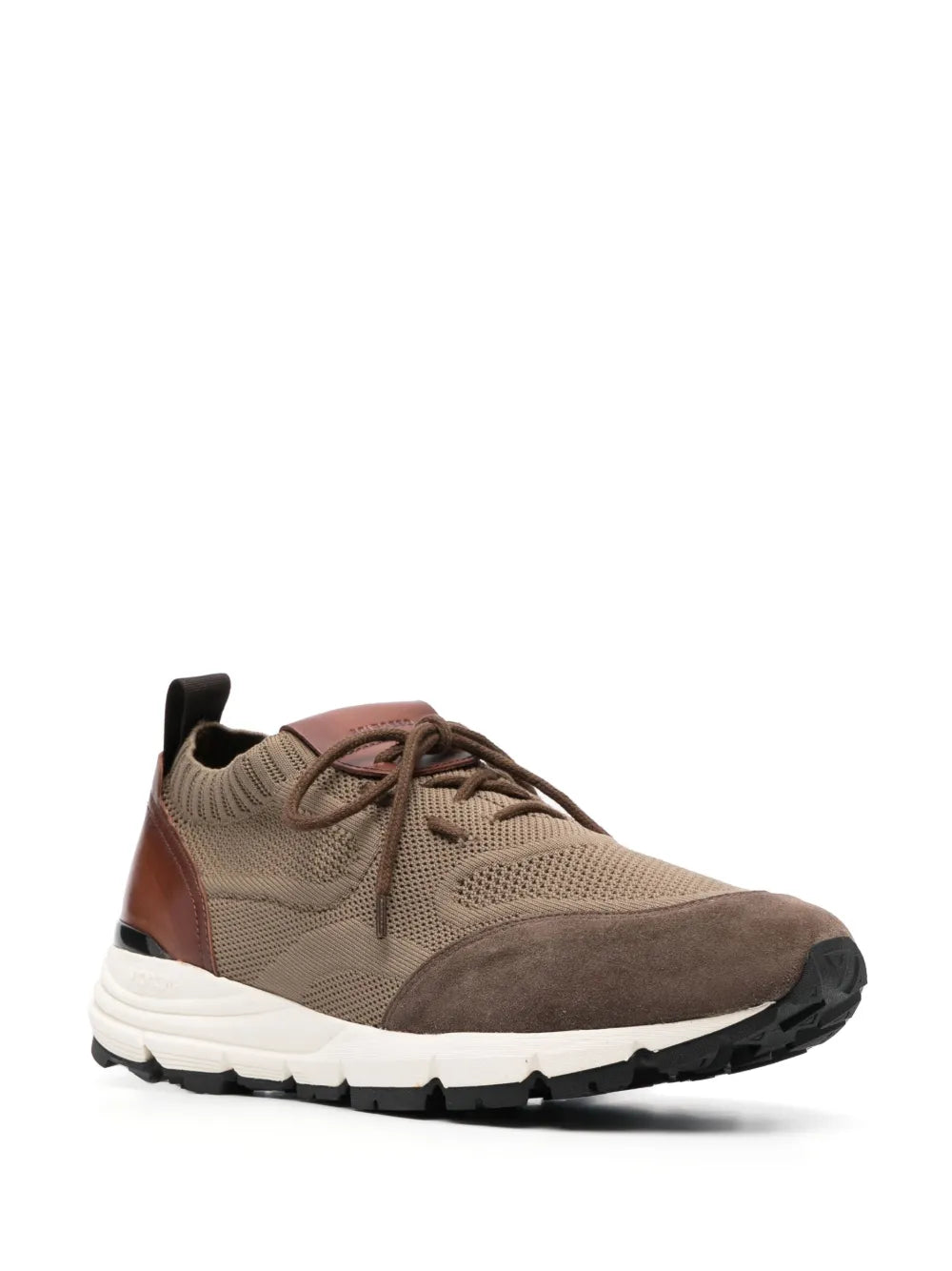Scarosso Knitted-Upper Leather Sneakers