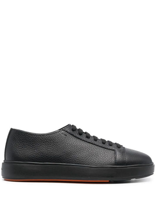 Santoni Leather Low-Top Sneakers