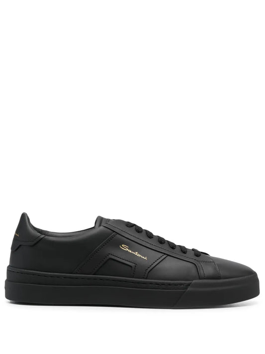 Santoni Leather Low-Top Sneakers