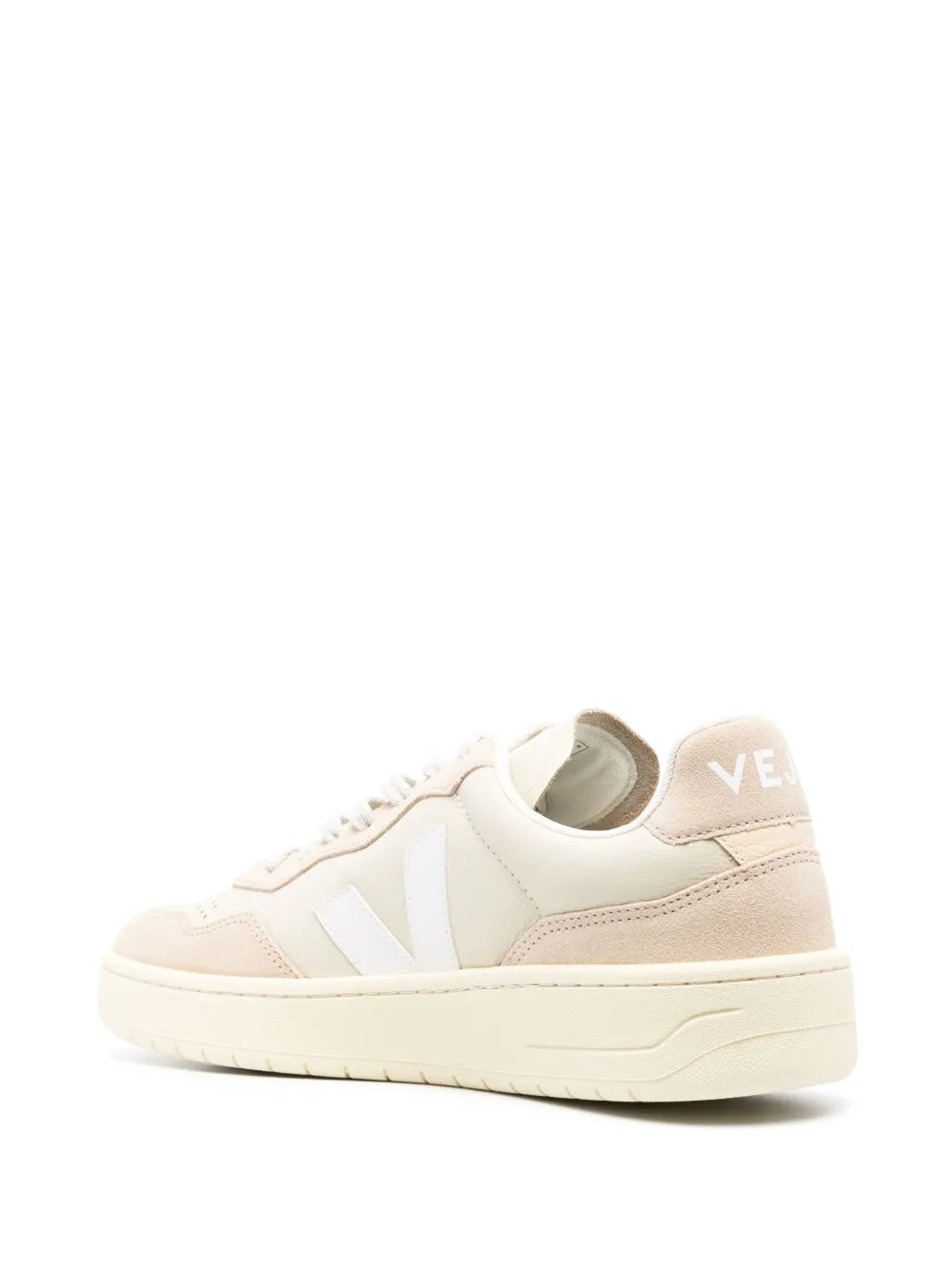 Veja V-90 Panelled Low-Top Suede Sneakers