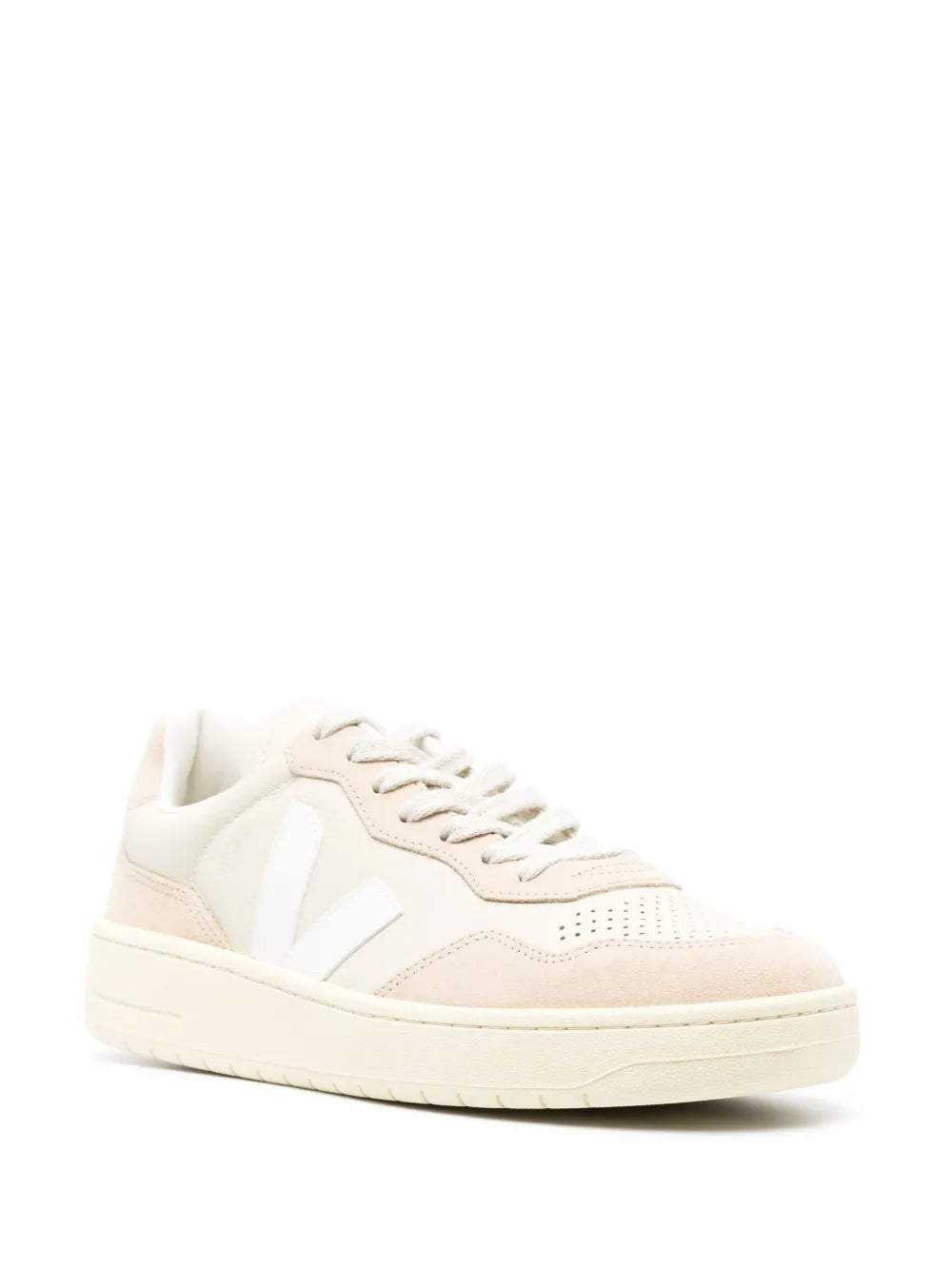 Veja V-90 Panelled Low-Top Suede Sneakers