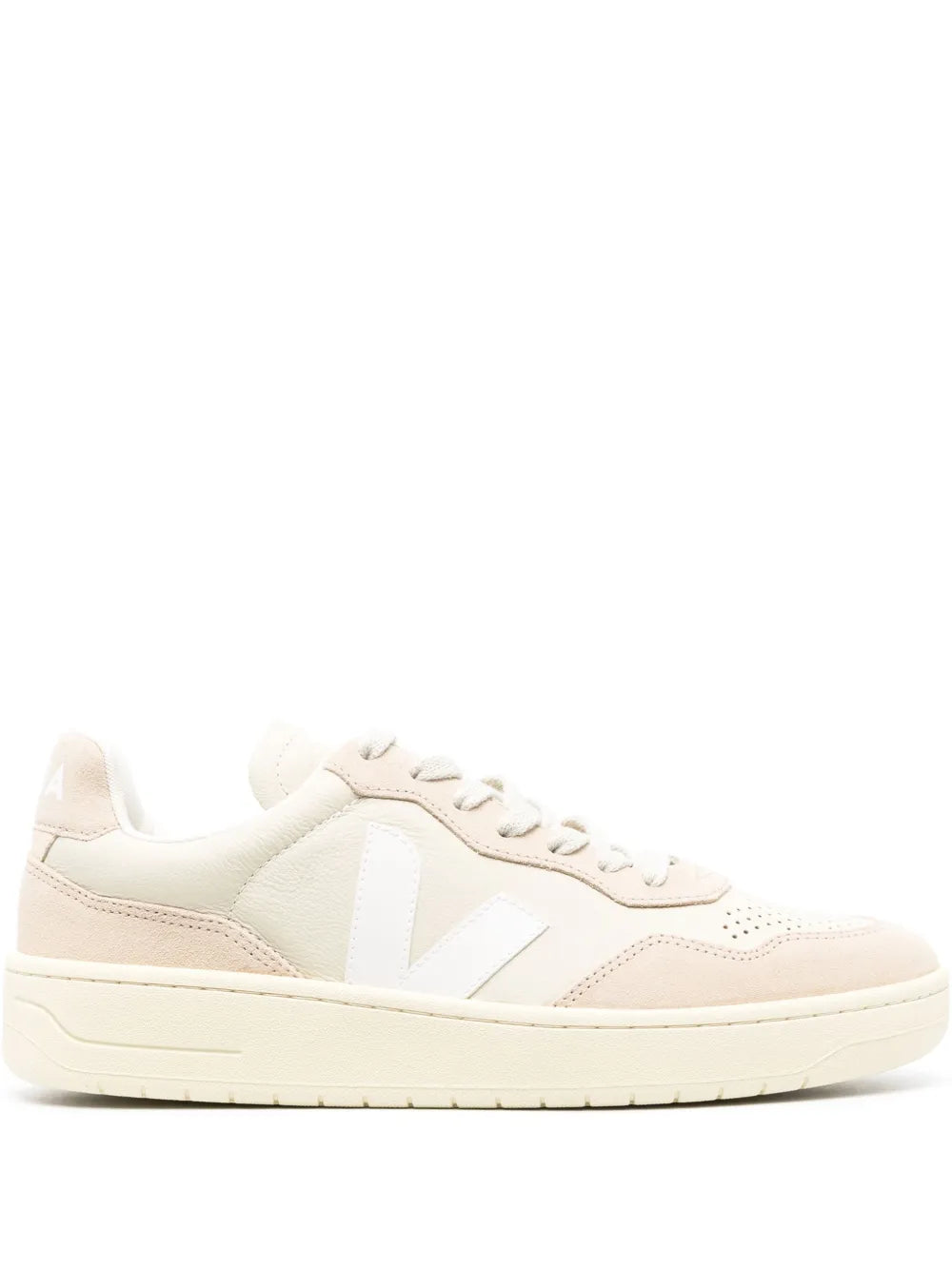 Veja V-90 Panelled Low-Top Suede Sneakers