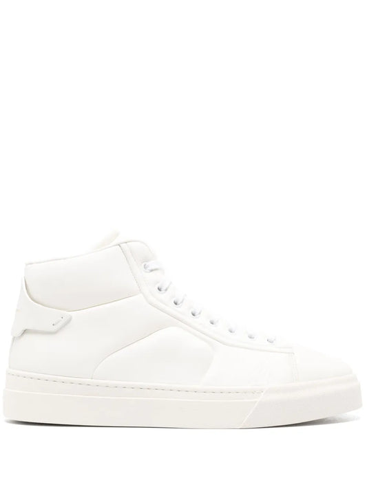 Santoni Leather High-Top Sneakers