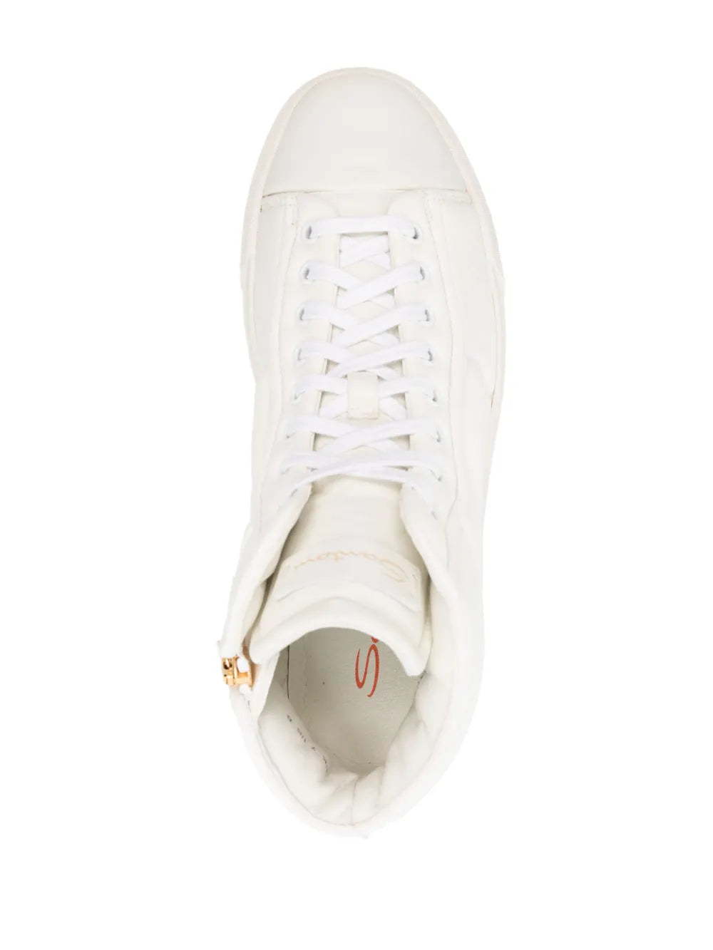 Santoni Leather High-Top Sneakers