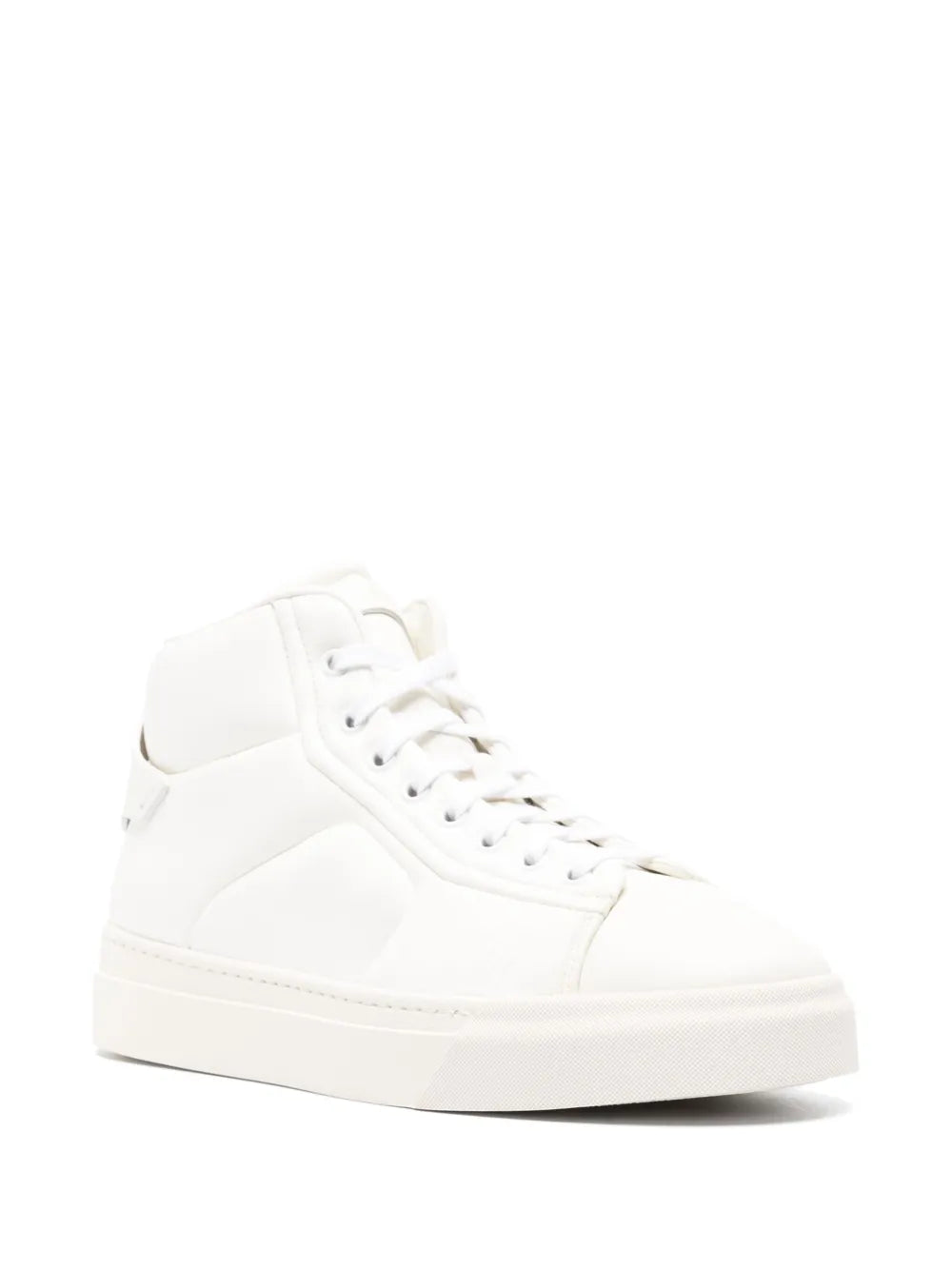 Santoni Leather High-Top Sneakers