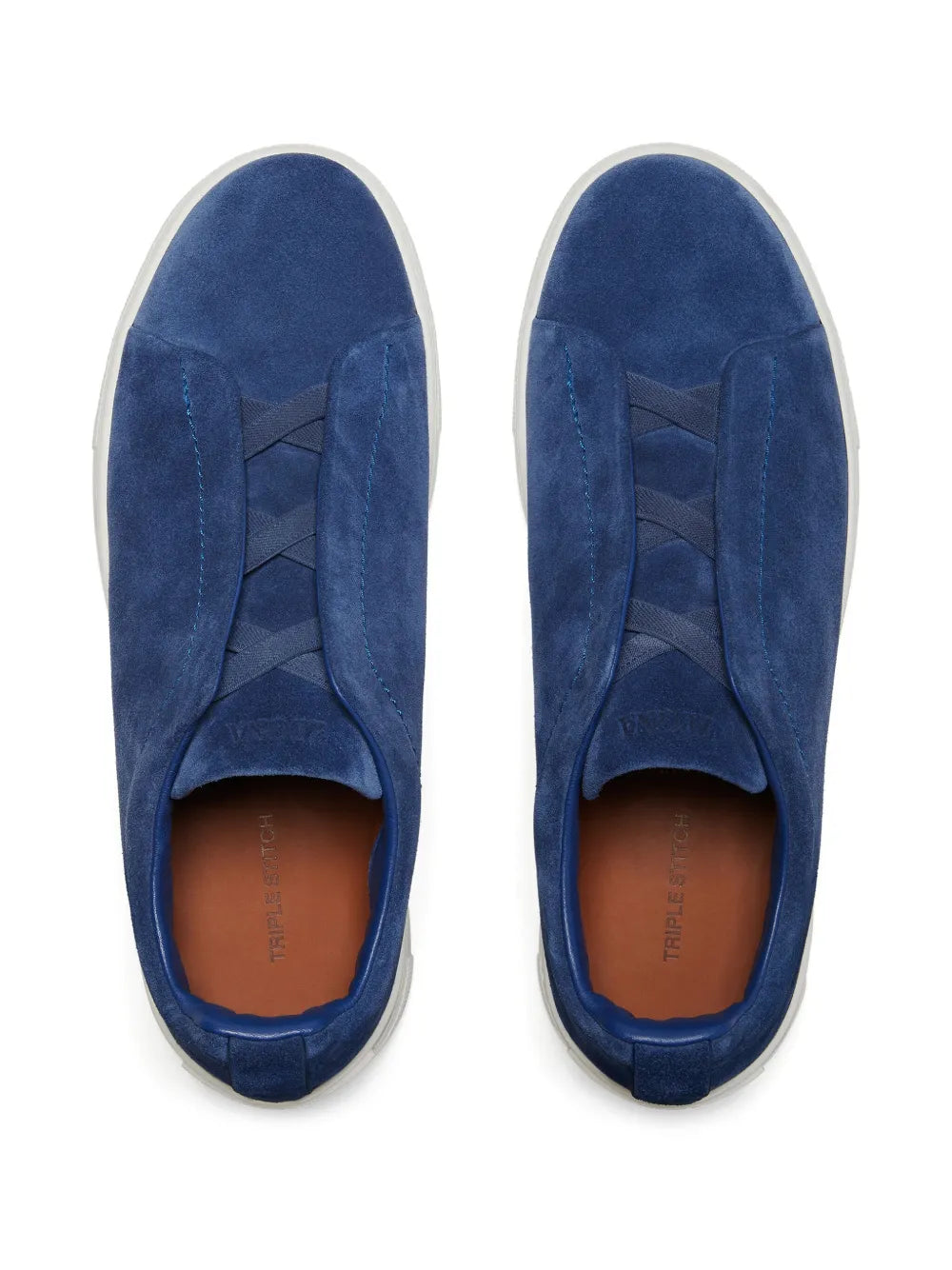 Zegna Triple Stitch?Suede Sneakers