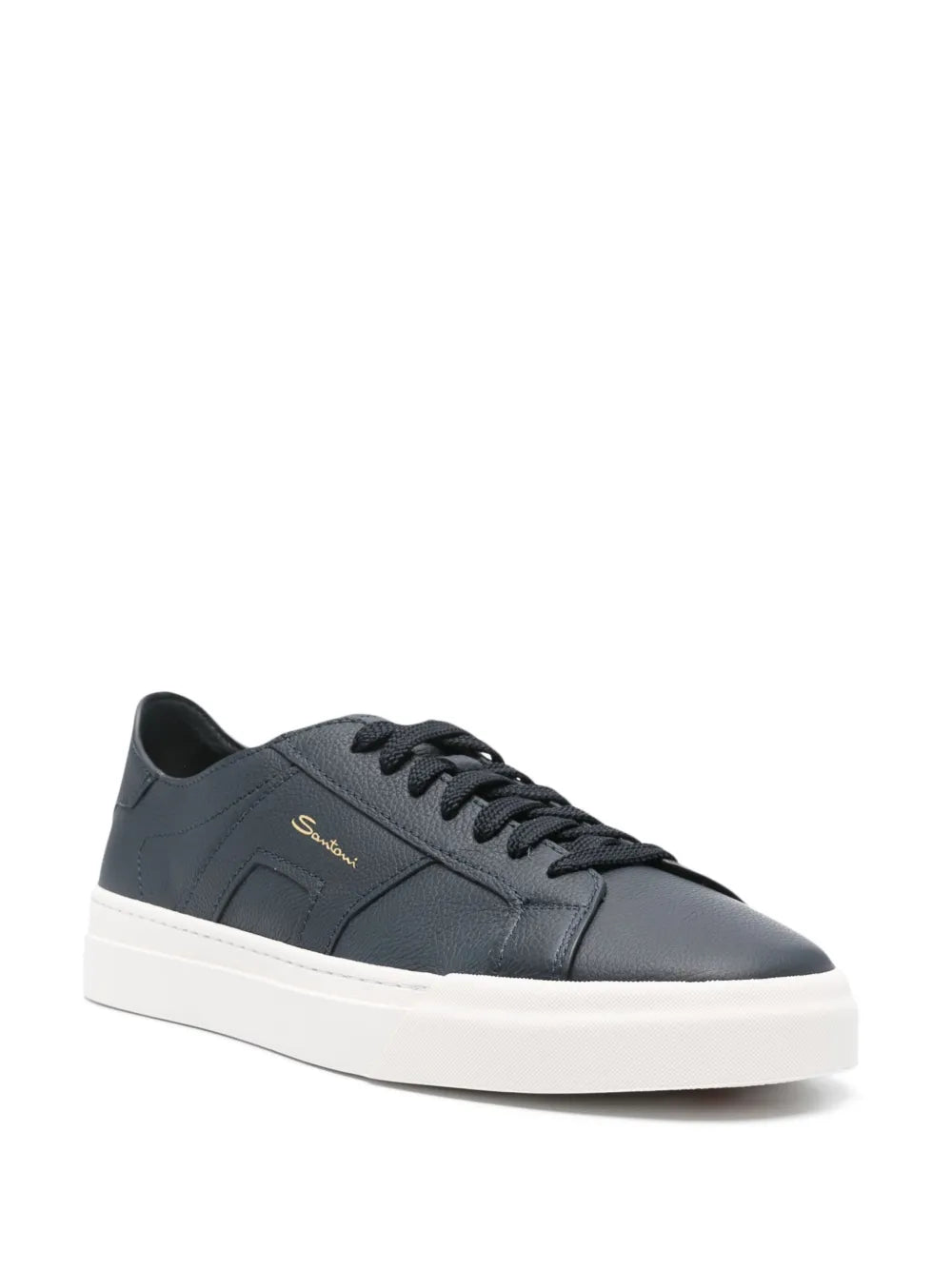 Santoni Grained Leather Sneakers