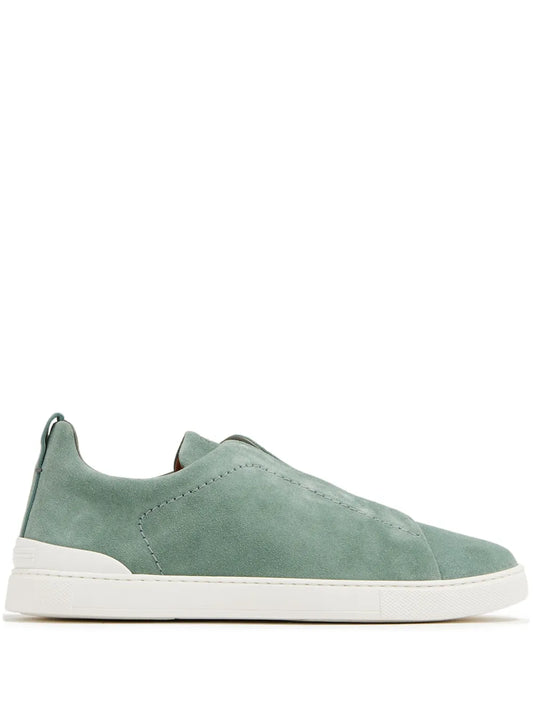 Zegna Triple Stitch Suede Sneakers