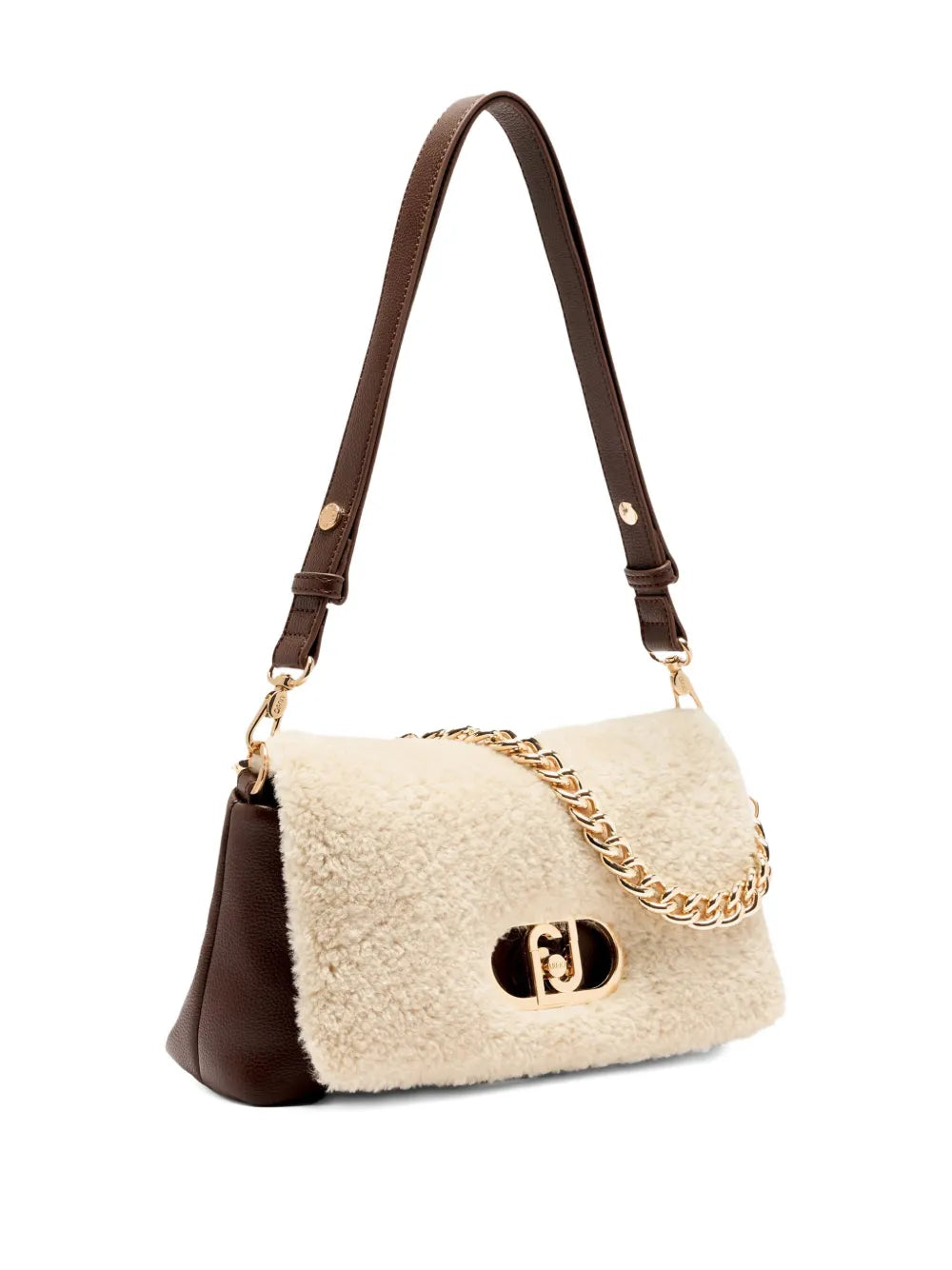 LIU JOmedium LaPuffy teddy crossbody bag