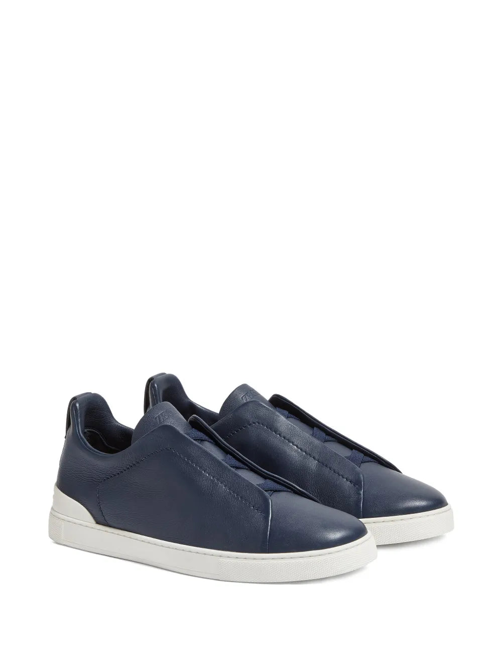 Zegna Triple Stitch Leather Sneakers