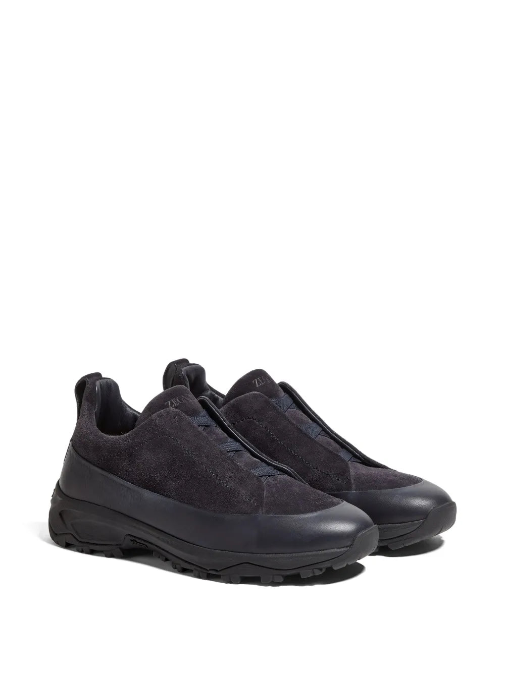 Zegna Triple Stitch?Leather Suede Sneakers