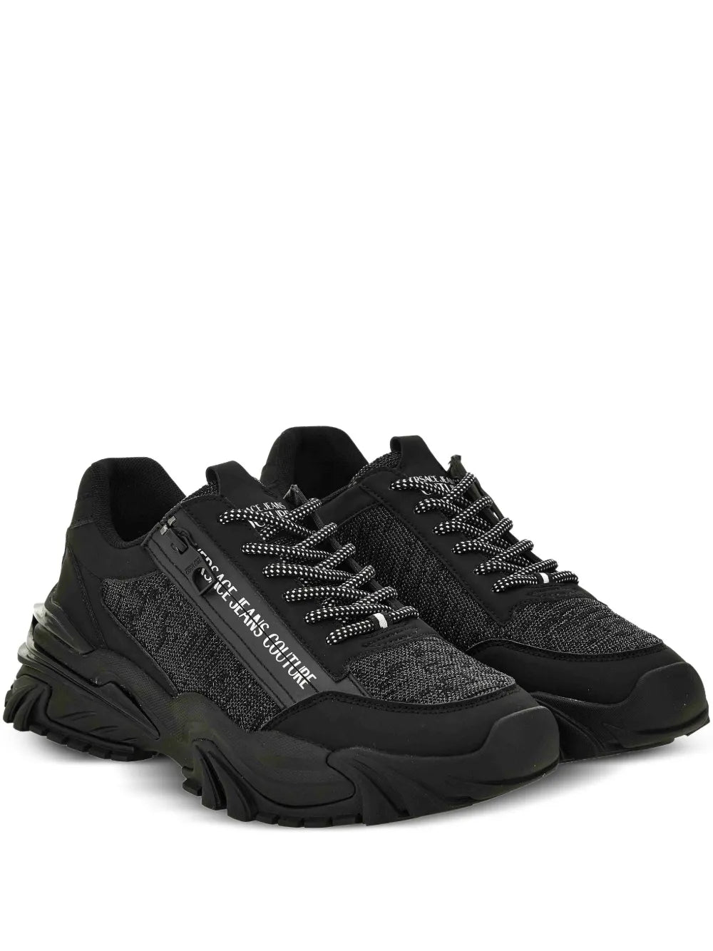 Versace Jeans Couture Zip-Detail Textured Sneakers