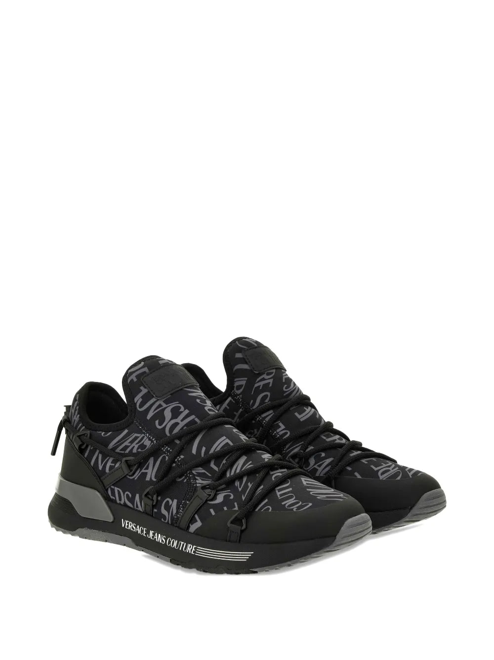 Versace Jeans Couture Logo-Print Lace-Up Sneakers