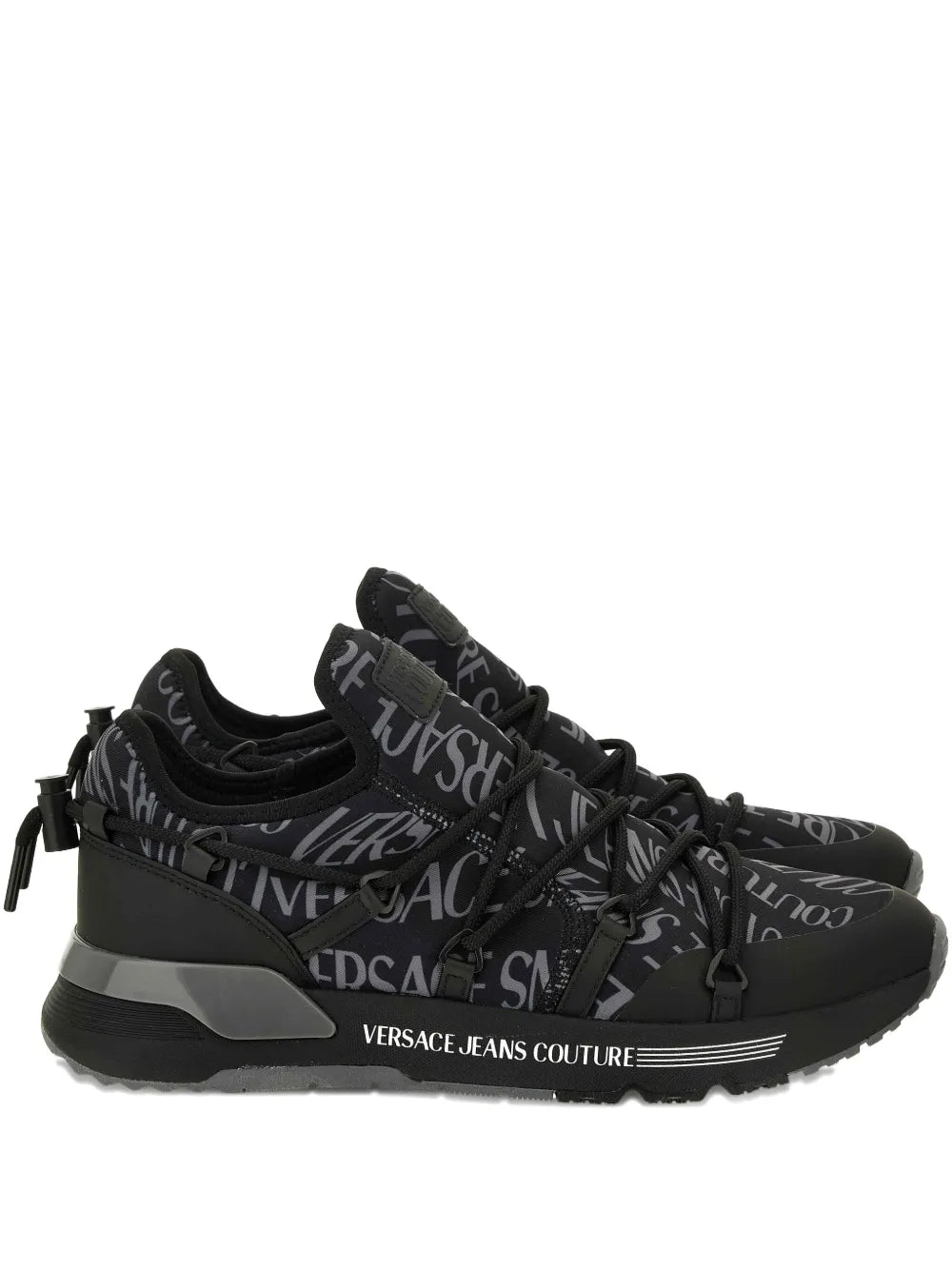 Versace Jeans Couture Logo-Print Lace-Up Sneakers