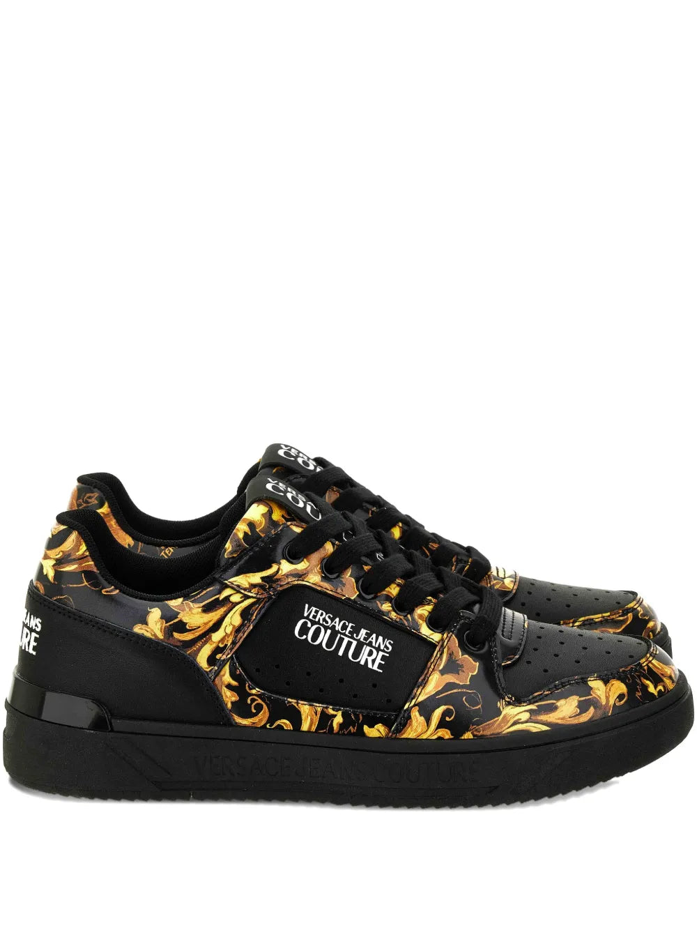 Versace Jeans Couture Barocco-Print Lace-Up Sneakers