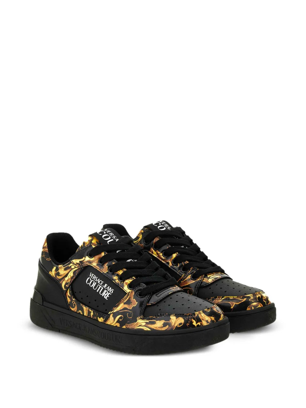 Versace Jeans Couture Barocco-Print Lace-Up Sneakers