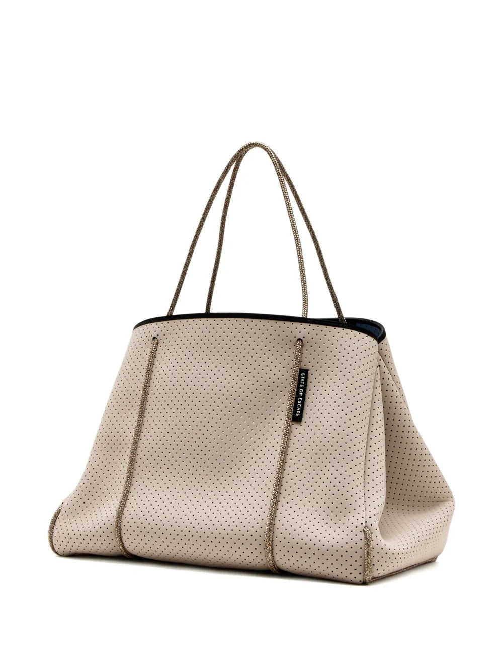 STATE OF ESCAPEperforated rope-handle tote bag