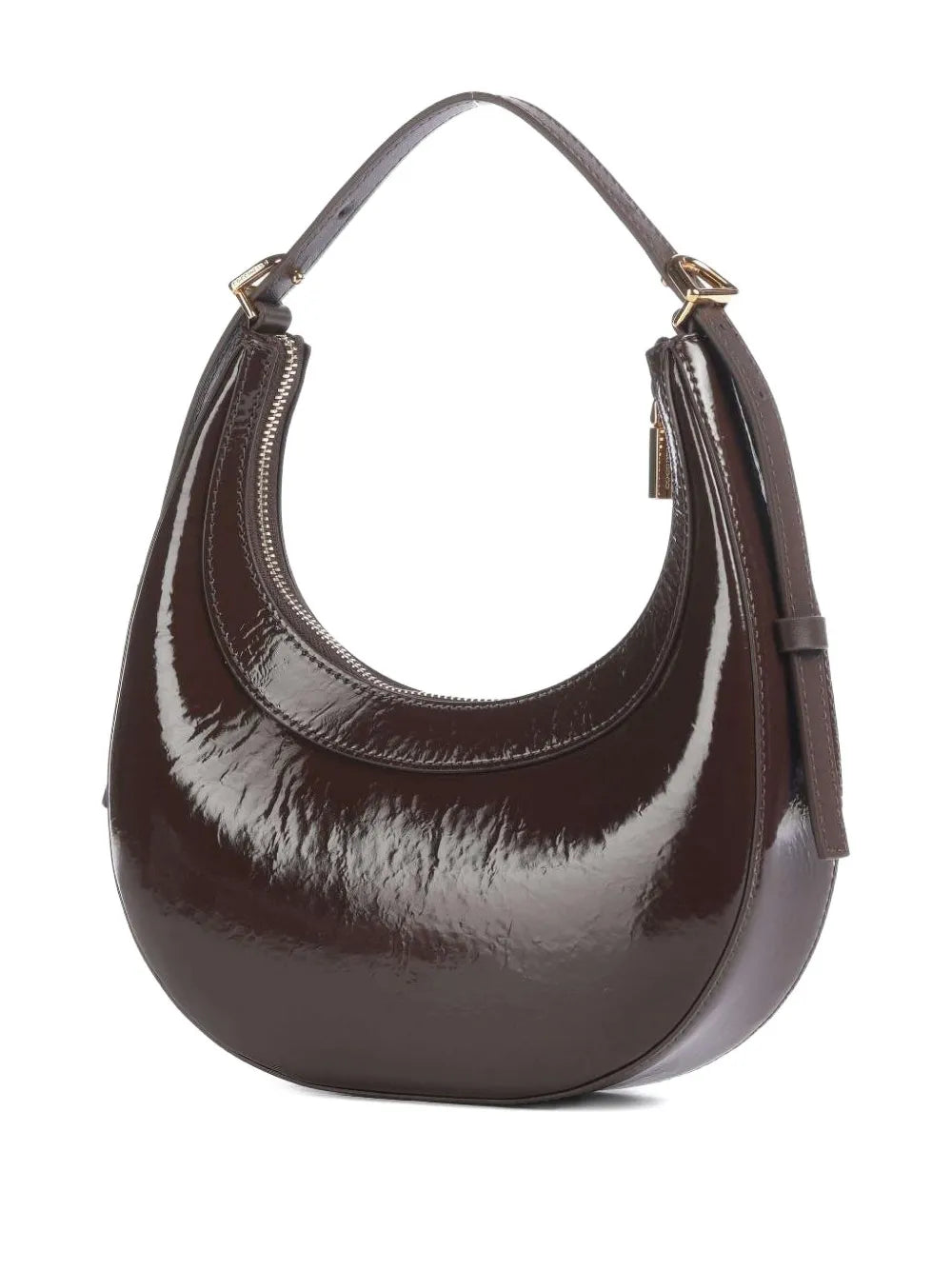 Coccinellelogo-plaque patent-leather shoulder bag