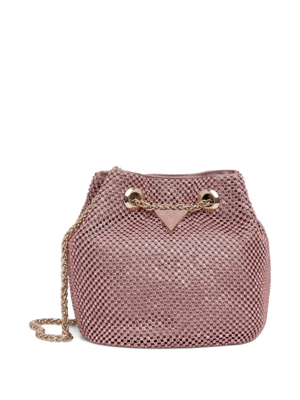 GUESS USASofia rhinestone-embellished mini bucket bag