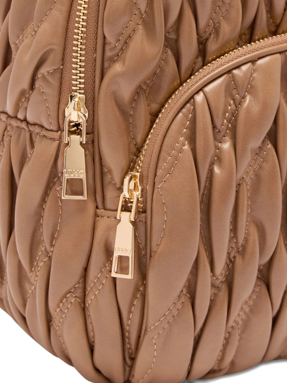 LIU JOquilted logo backpack