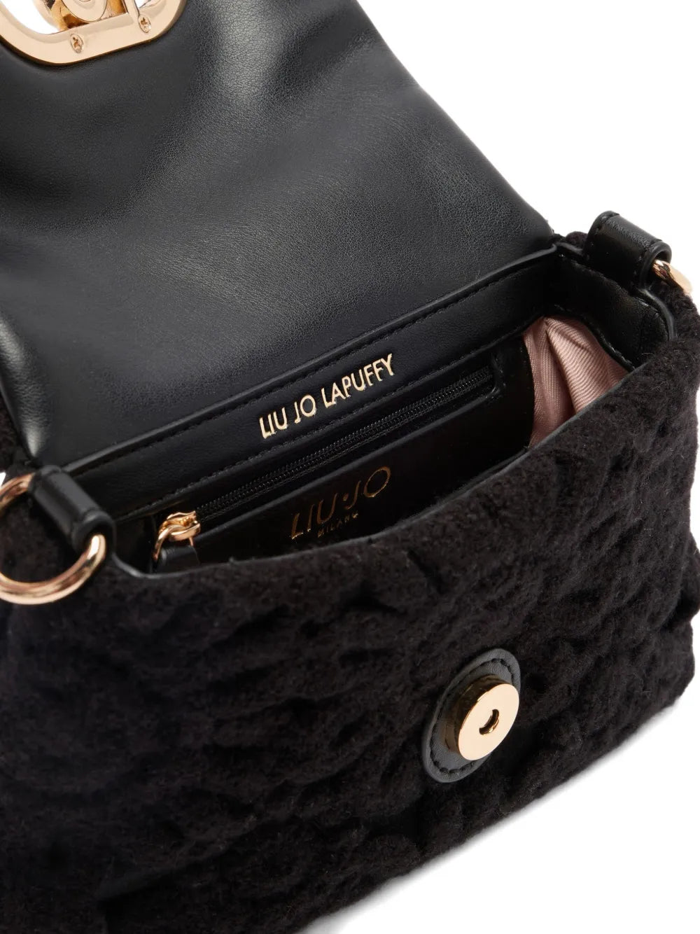 LIU JOsmall LaPuffy embroidered crossbody bag