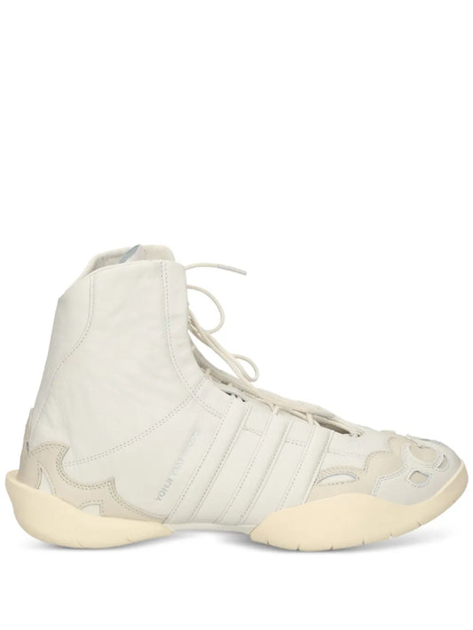 Y-3 Regu 2002 Hi Lace-Up Leather High-Top Trainers
