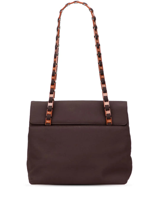 Pre-OwnedFerragamo Pre-Owned2010-2025 Nylon Grosgrain Vara Chain tote bag