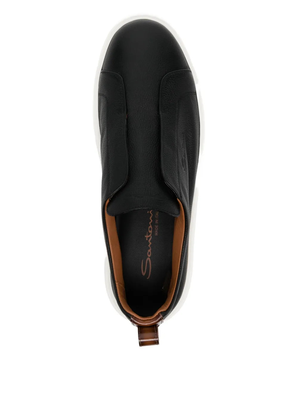 Santoni Tumbled Leather Sneakers