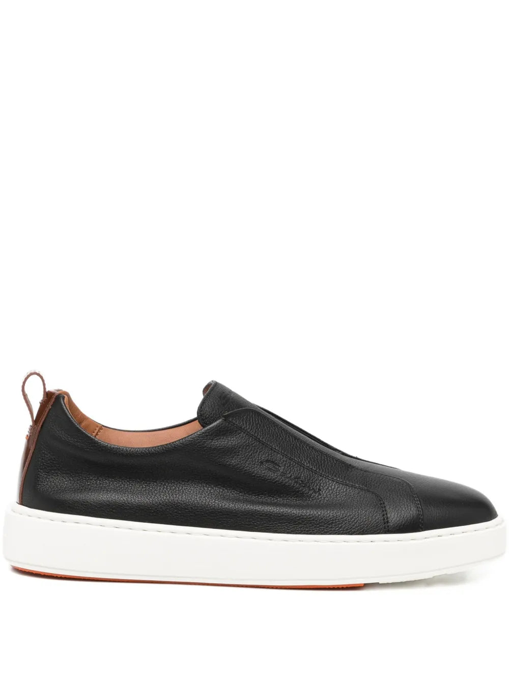 Santoni Tumbled Leather Sneakers