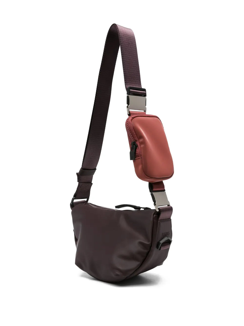 Rainsattached-pocket shoulder bag