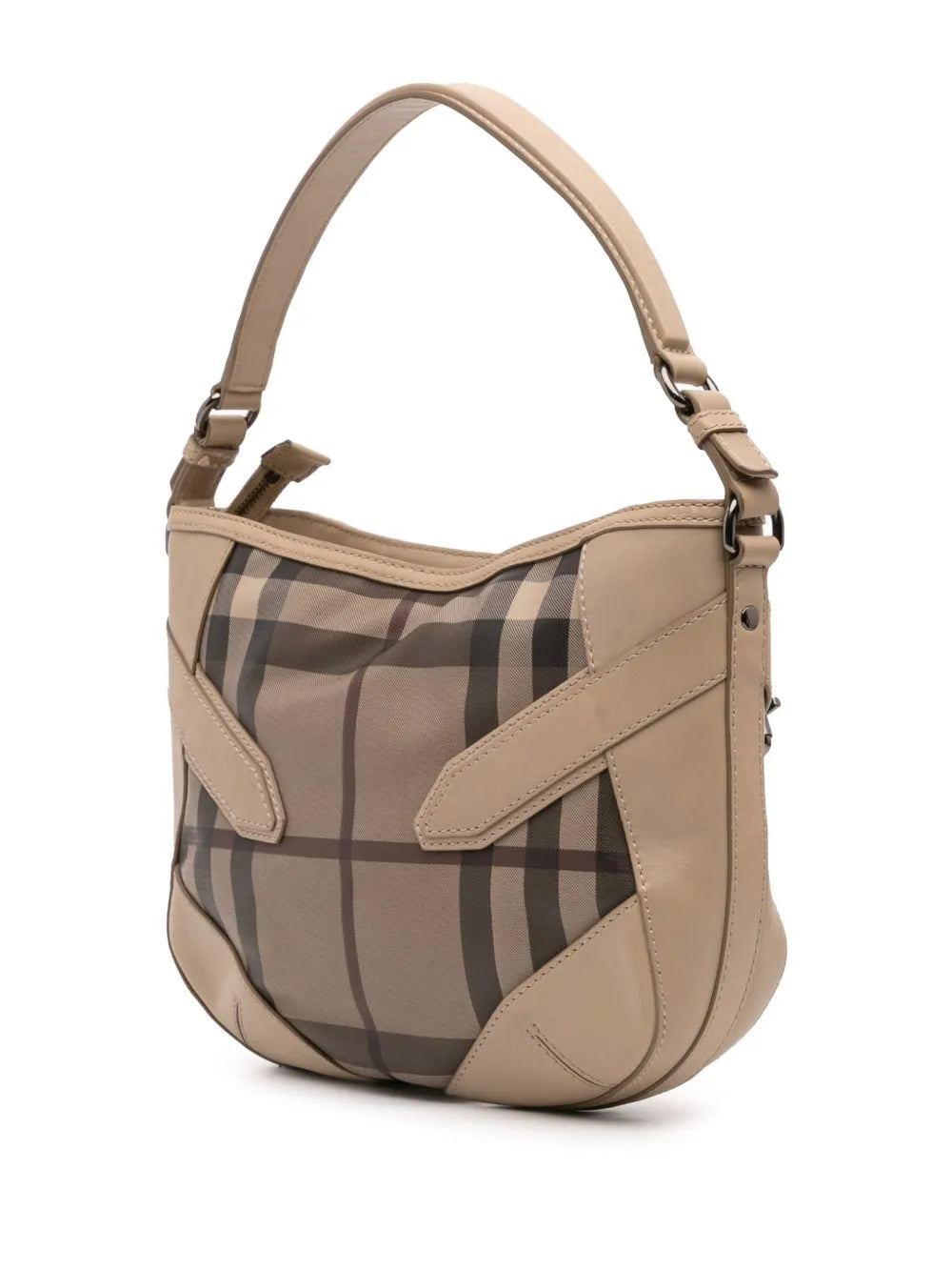 Pre-OwnedBurberry Pre-Owned2010-2025 Smoke Check Coated Canvas and Leather satchel