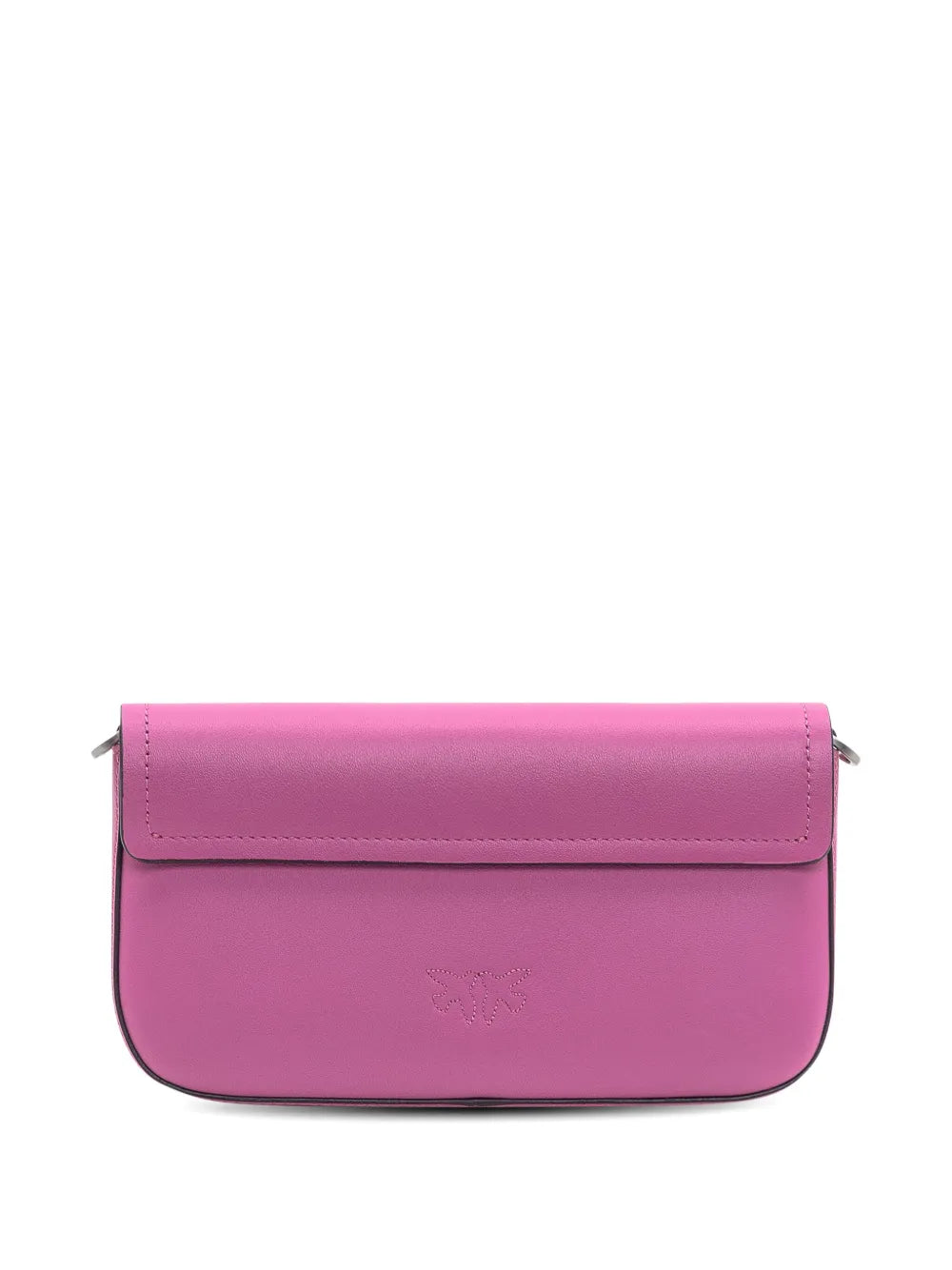 PINKOletter detail saddle flat cross body bag