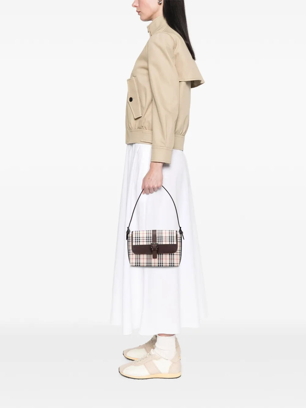 Pre-OwnedBurberry Pre-Owned2000-2017 House Check Canvas Flap shoulder bag