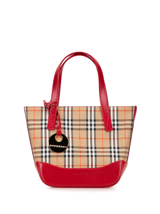Pre-OwnedBurberry Pre-Owned2000-2017 Haymarket Check Canvas handbag